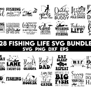 Paquete Svg de pesca, Svg de pesca para Cricut, Cita de pesca Svg, Refranes de Svg de pesca, Pescador comercial, Cotizaciones divertidas de pesca, Silueta de pescado