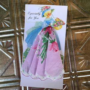 Garden Girl Hankie Card