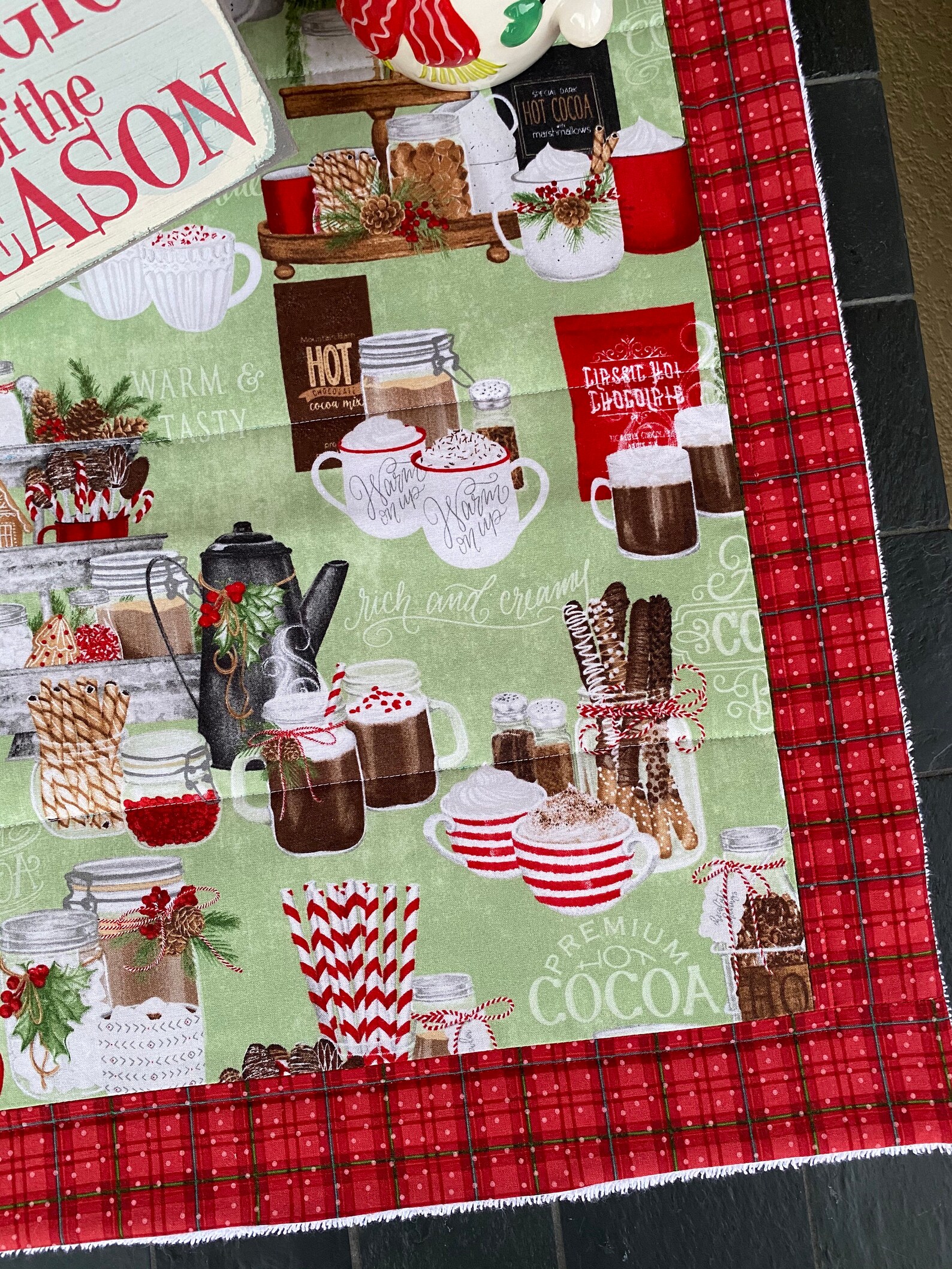 Christmas Dish Drying Mat Etsy