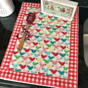 Valentine Dish Drying Mat