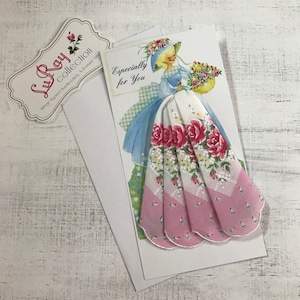 Garden Girl Hankie Card