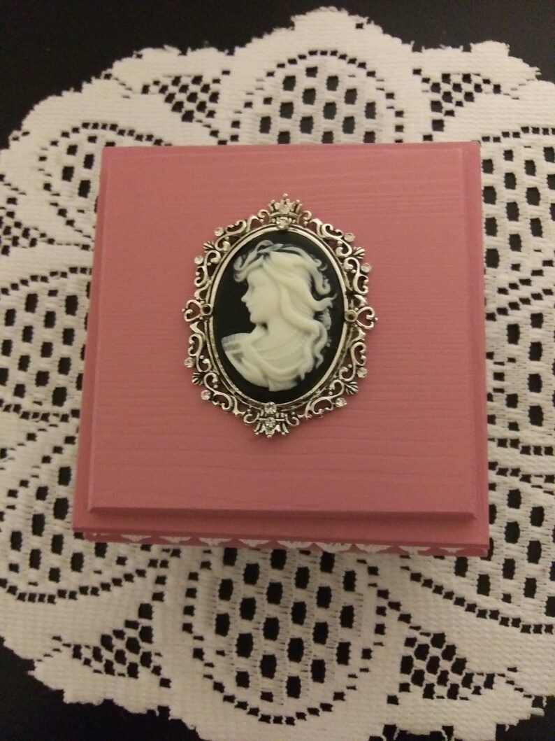 Pink Rose Trinket Box