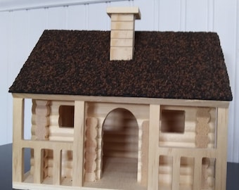 Outdoor Log Cabin Birdhouse