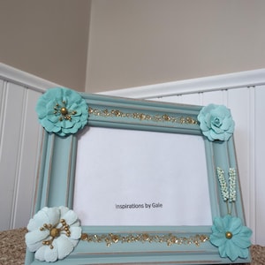 Blue Flowers Picture Frame