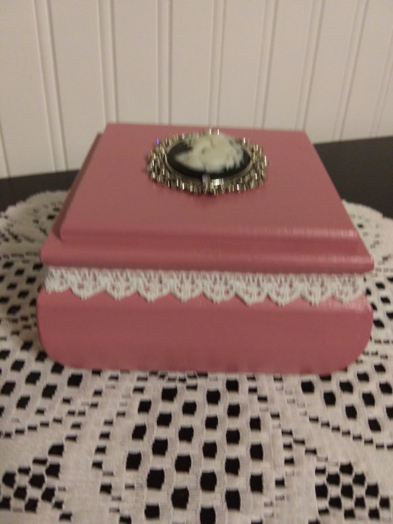 Pink Rose Trinket Box