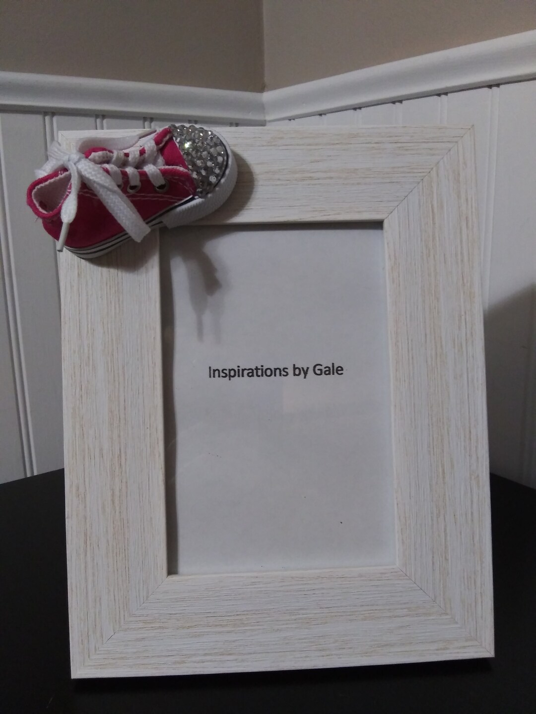 Pink Rhinestone Sneaker Picture Frame - Etsy