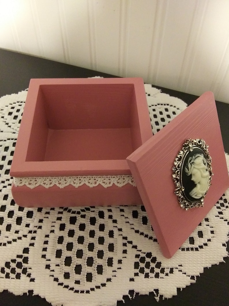 Pink Rose Trinket Box