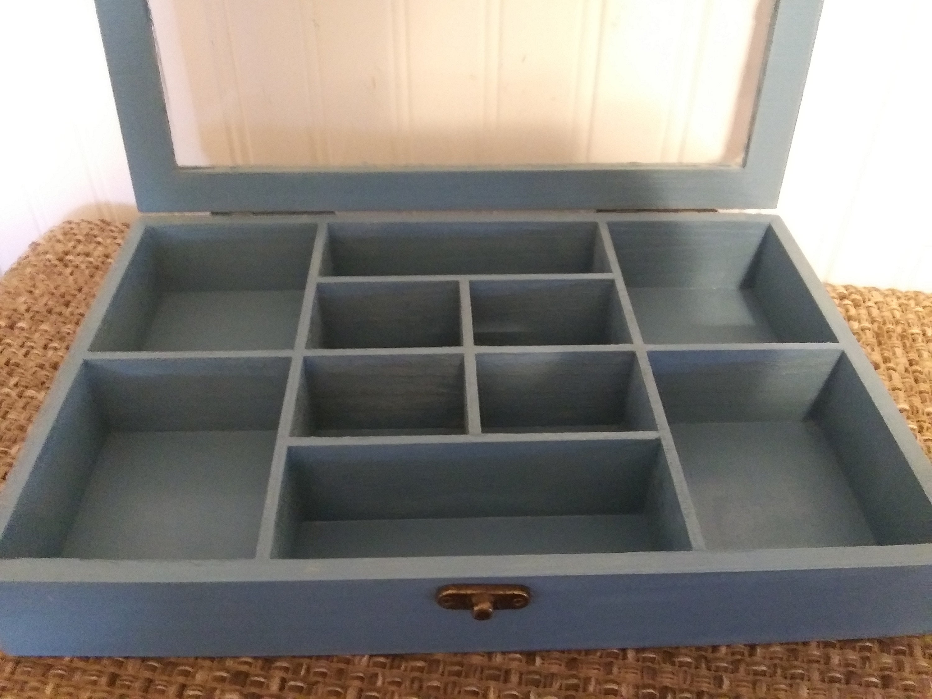 Wood Jewelry Box With Compartments Etsy