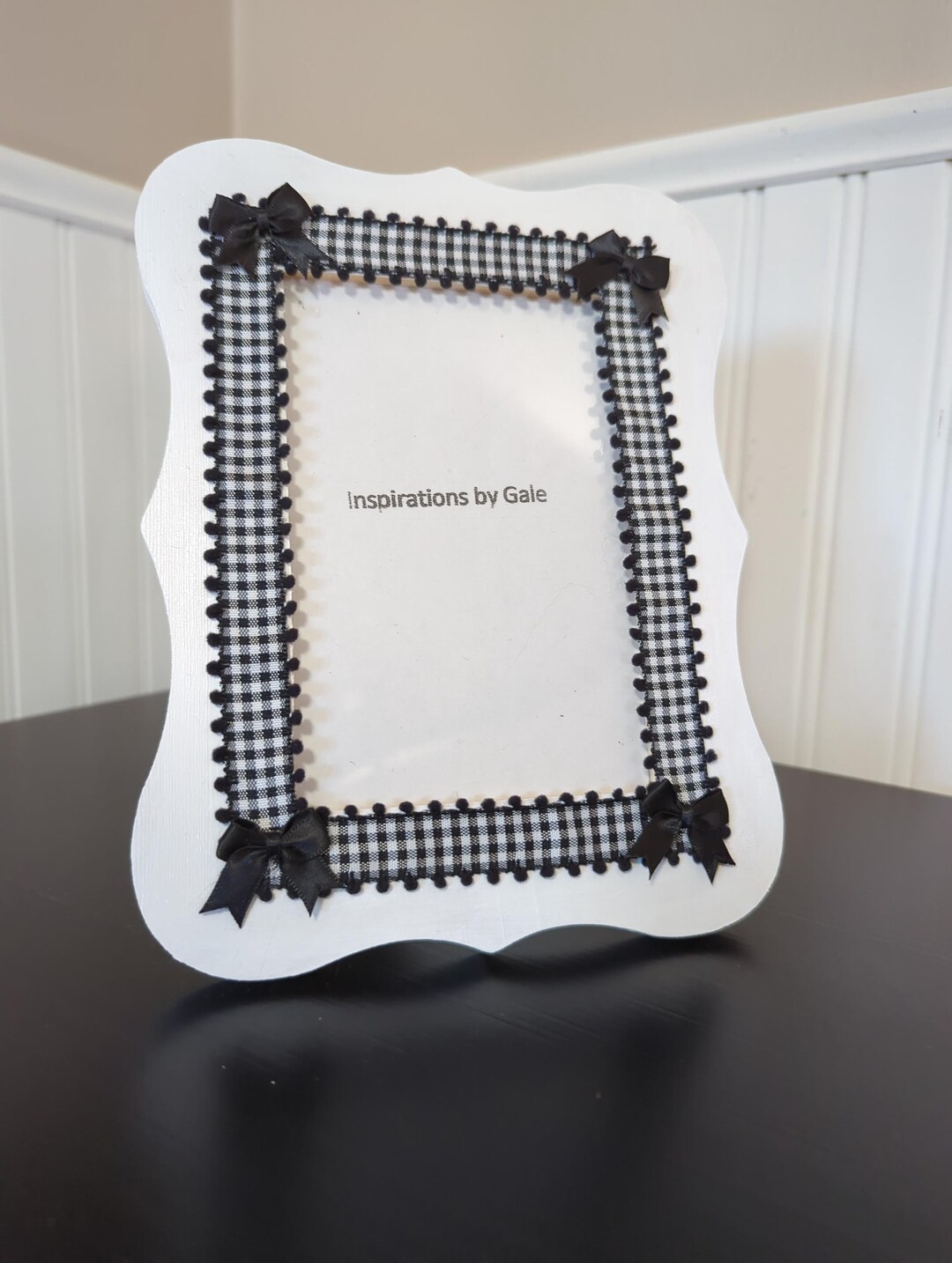 Black and White Check Picture Frame - Etsy