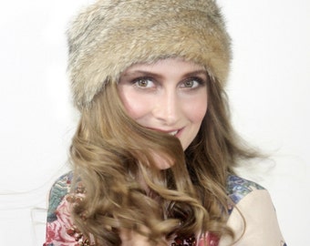 Headband Headpiece Stirnband Mütze Ohrwärmer Pelz Russian Polish recycled fur hat Winter Chapka Ski Accessoire #belgravia