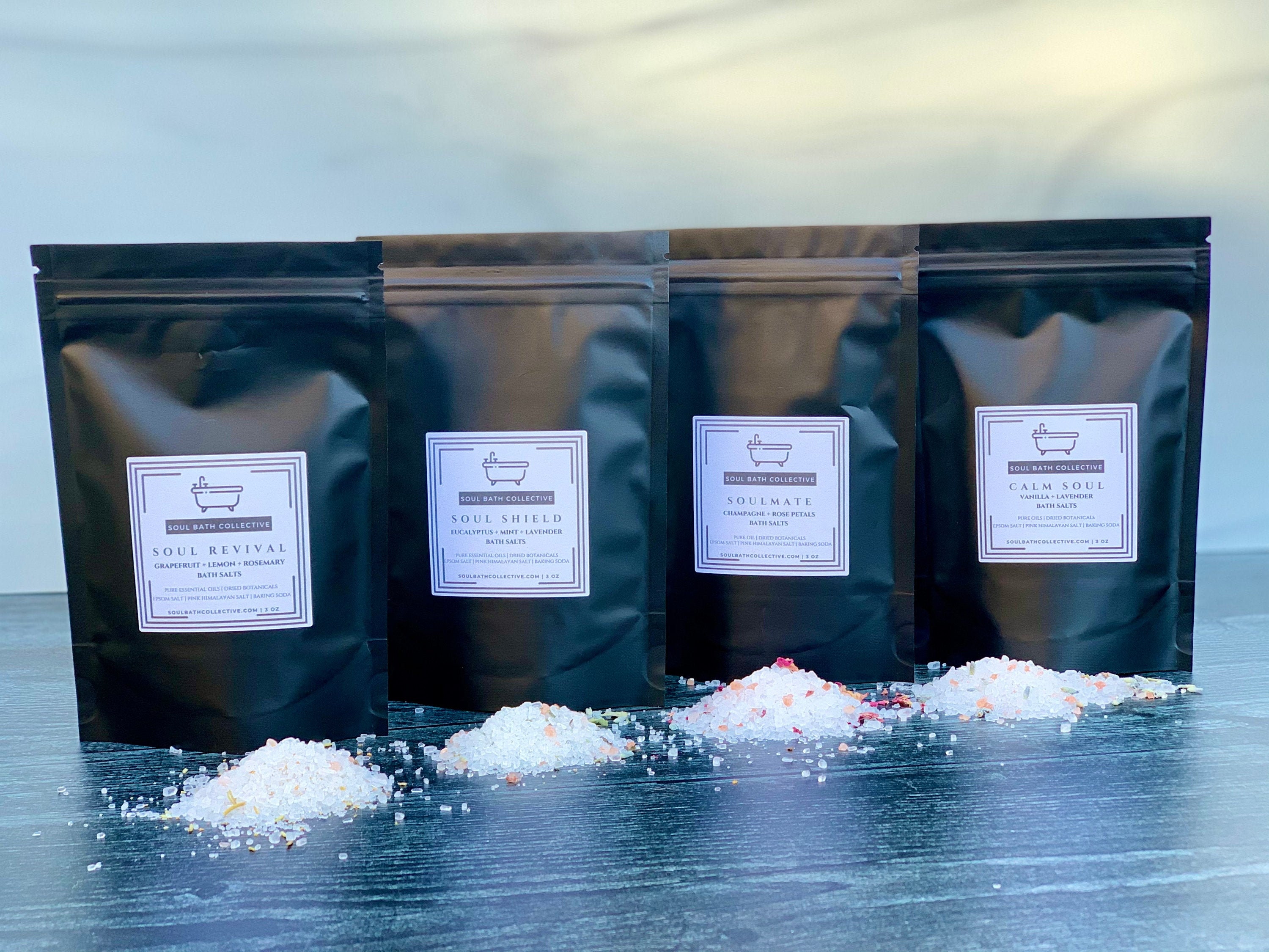 Bath Salts Gift Set Soul Sessions Luxury Bath Salts 4 Pack Etsy