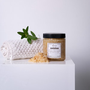 Grapefruit Lemon Rosemary Body Polish, Dead Sea Salt Scrub