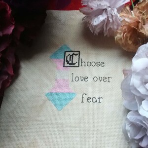 Trans Pride Counted Cross Stitch Pattern PDF