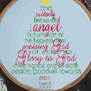 Christmas Tree Sampler, Luke Bible Verse