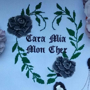 Cara Mia Mon Cher Romantic Goth Cross Stitch Pattern
