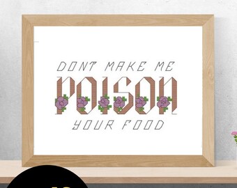 Subversive Cross Stitch Pattern, Funny Kitchen Sign, PDF Digital Download, Mother's day gift for mom