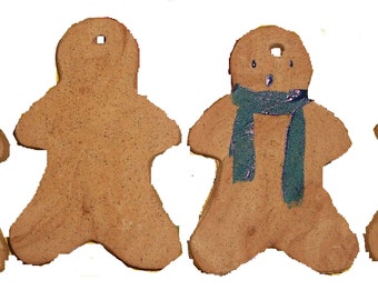 Gingerbread scented clay ornaments
