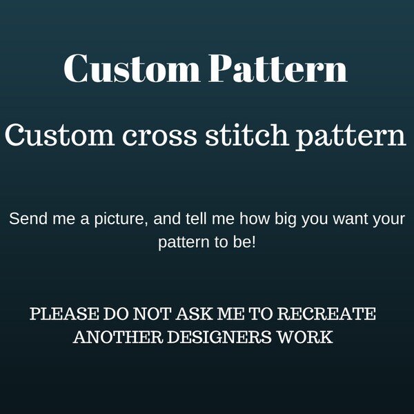 Custom Counted Cross Stitch Pattern