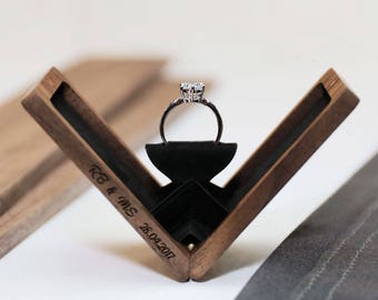 engagement ring box etsy