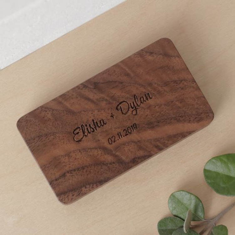 Wedding Ring Box, Wedding Gift, Woodsbury, Anniversary Gift, Wooden Box, Ring Box, Valentine&#39;s Gift, Handmade box, Walnut Timber (Wedding)