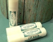 All Natural Soothing Lip Balm with Coconut Oil, Shea Butter, Beeswax, a Custom Essential Oil Blend, Set of 3, BPA Free Plastic Container