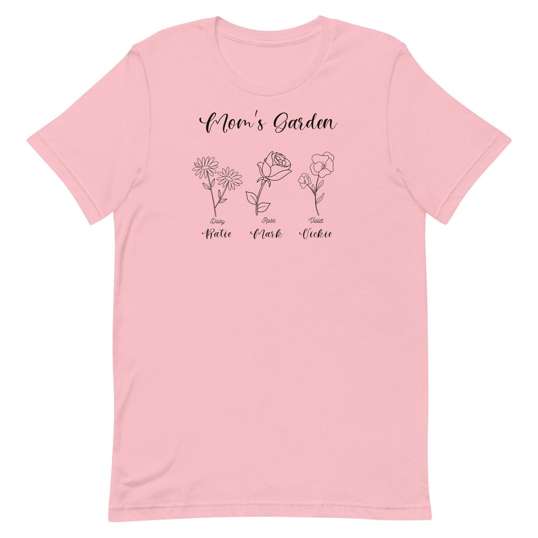 Personalized Mother s Birth Flower Tee Bella n canvas 3001 Unisex T personalized-mother-s-birth-flower-tee-bella-n-canvas-3001-unisex-t