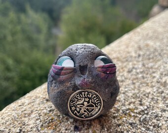 Rock pal, rocks, zodiac, cancer, zodiac sign, astrology gift, astrology, polymer clay, clay, gift, gift for her, star sign, unique