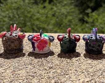 Snugs, Original Design, Creature, Handmade Gift, Polymer clay, unique clay creation