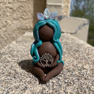 Goddess (Tree of Life)  goddess vibes, energy, spiritual, orginal sculpture, one of a kind, handmade clay figurine, polymer clay, ooak