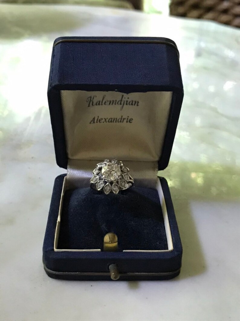 Ring Box with Brass Accents ? VintageAntique Egyptian