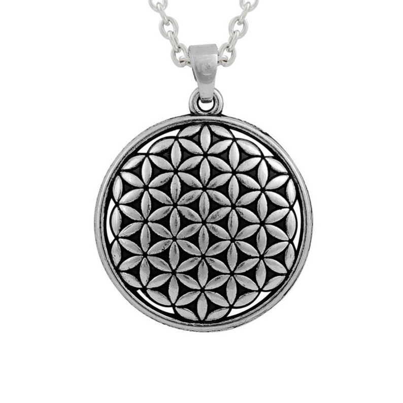 Flower of life Jewelry Metal symbols Pendant Healing Symbol Pendant Sacred Geometry Pendant Flower of life Silver Necklace Pendant