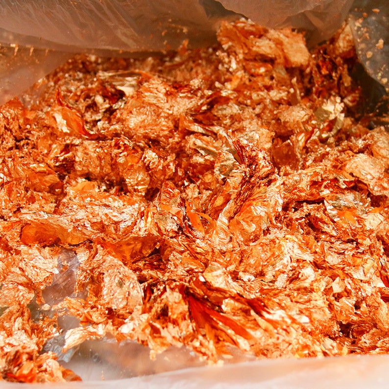 10g Rose Gold Leaf Flake huge beautiful flakes use for art Etsy
