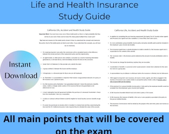 Lebens- und Krankenversicherung (CA) STUDIENLEITFADEN| Druckbar| Pass auf den ersten Versuch