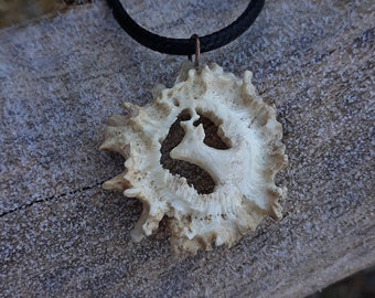 Hand-Carved Antler Deer Necklace: Eco-Friendly Czech Art