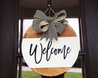 Handmade Farmhouse Welcome Door Hanger, Realtor Gift