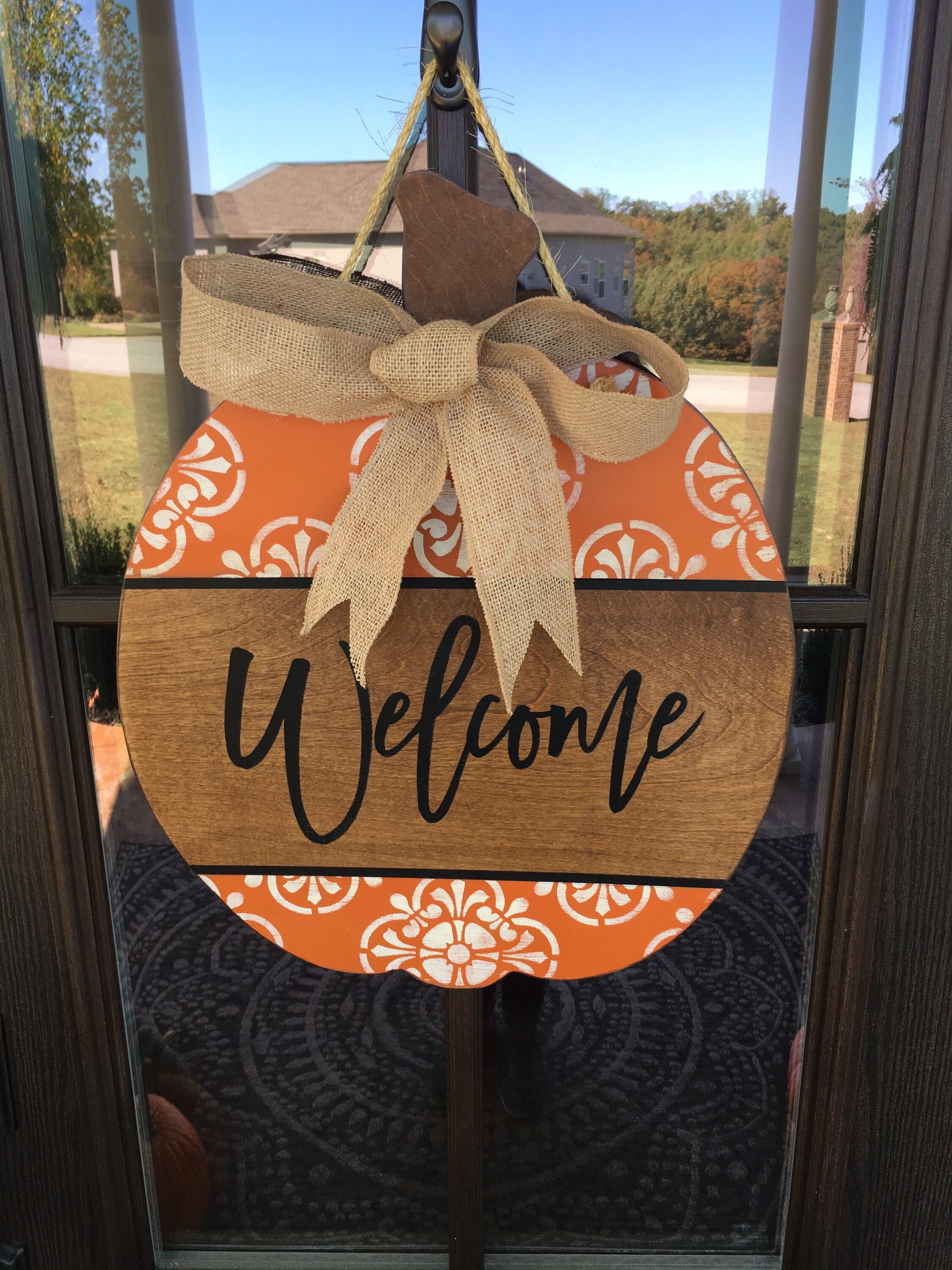 Welcome Pumpkin Door Hanger main image 1