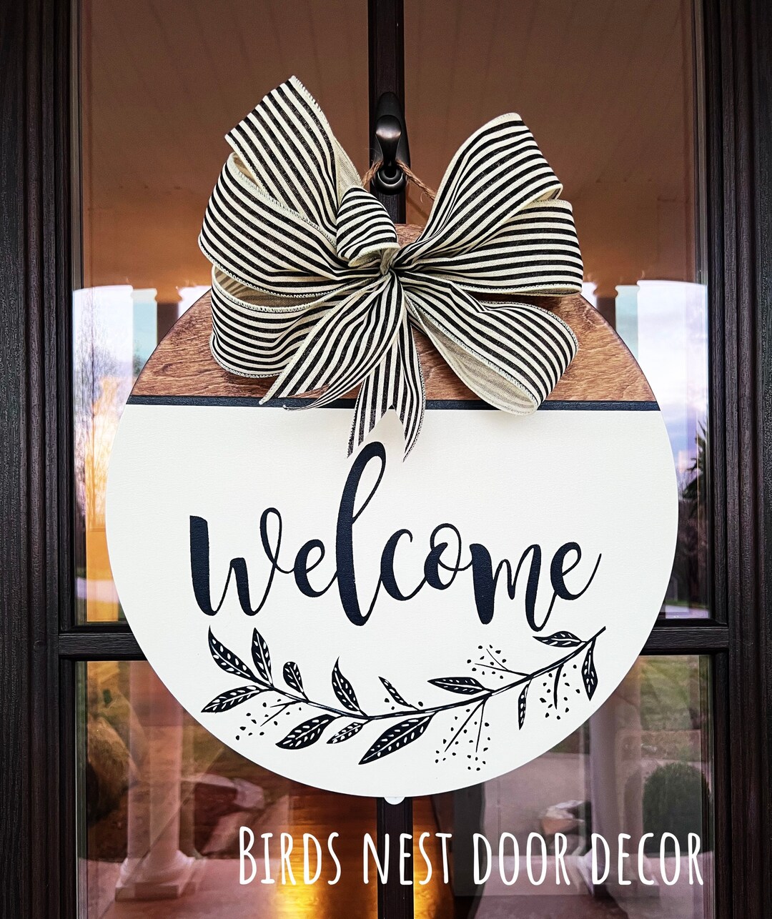 Olive Branch Farmhouse Any Season Round Front Door Etsy