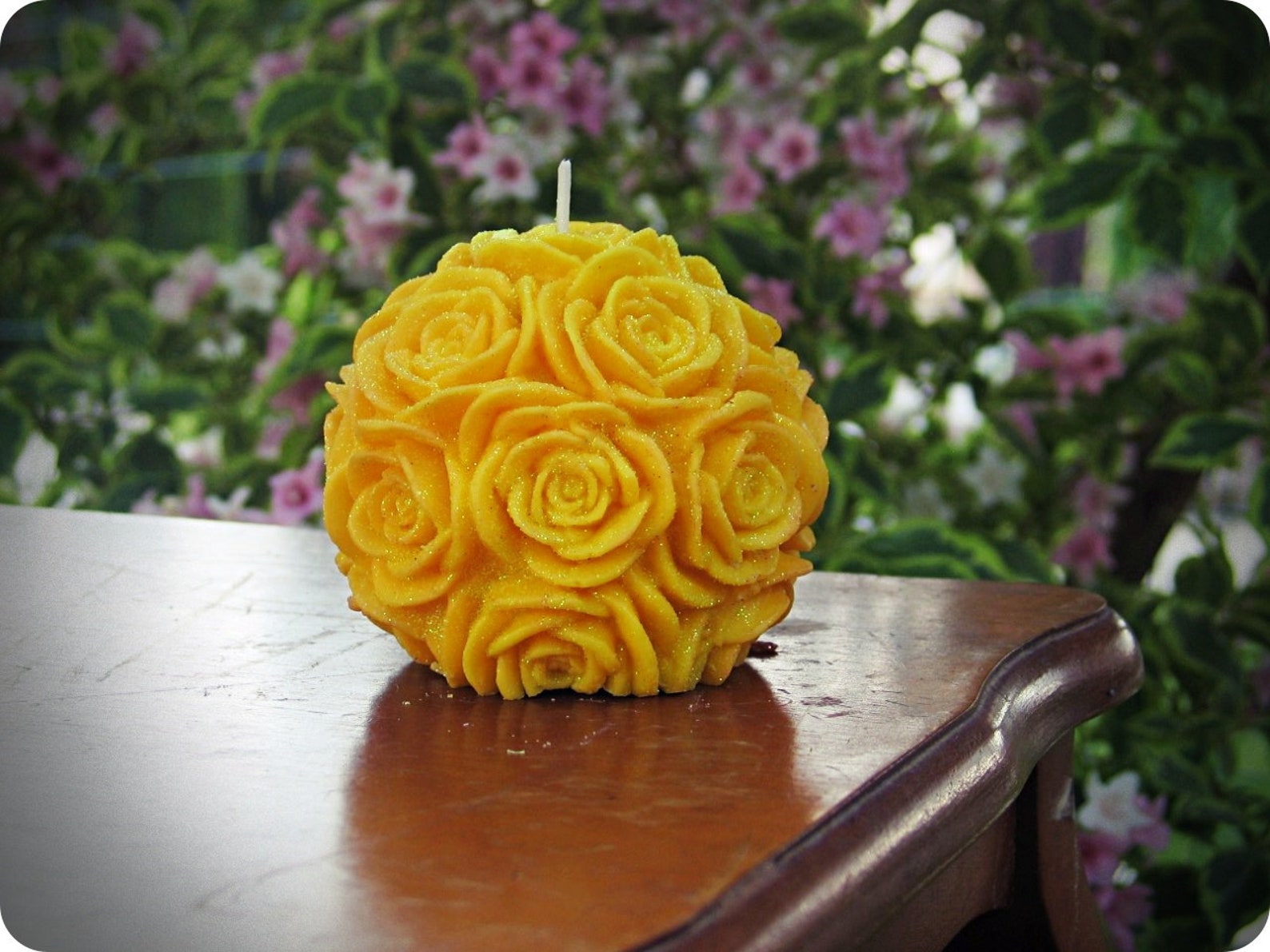 Yellow Candles Yellow Rose Decor Yellow Decorations for Etsy