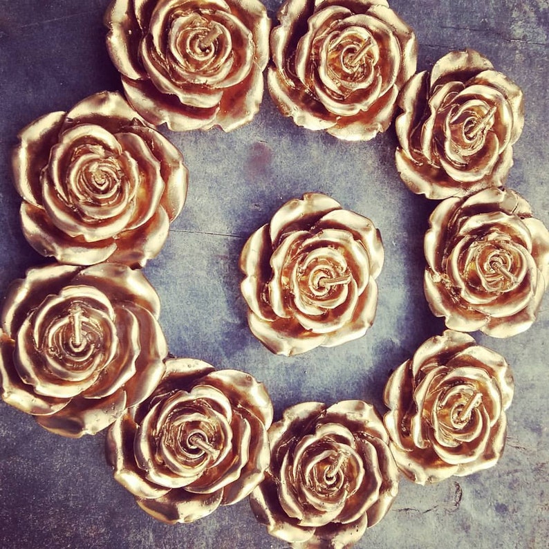 Tea Light Candles Gold Candles Mini Candles Gold Tea Light Etsy