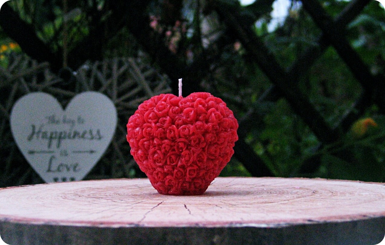 Red Love Candle, Red Candle Love, Romantic Birthday Candle, Symbol Od ...
