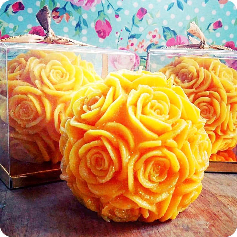 Yellow Candles Yellow Rose Decor Yellow Decorations for Etsy