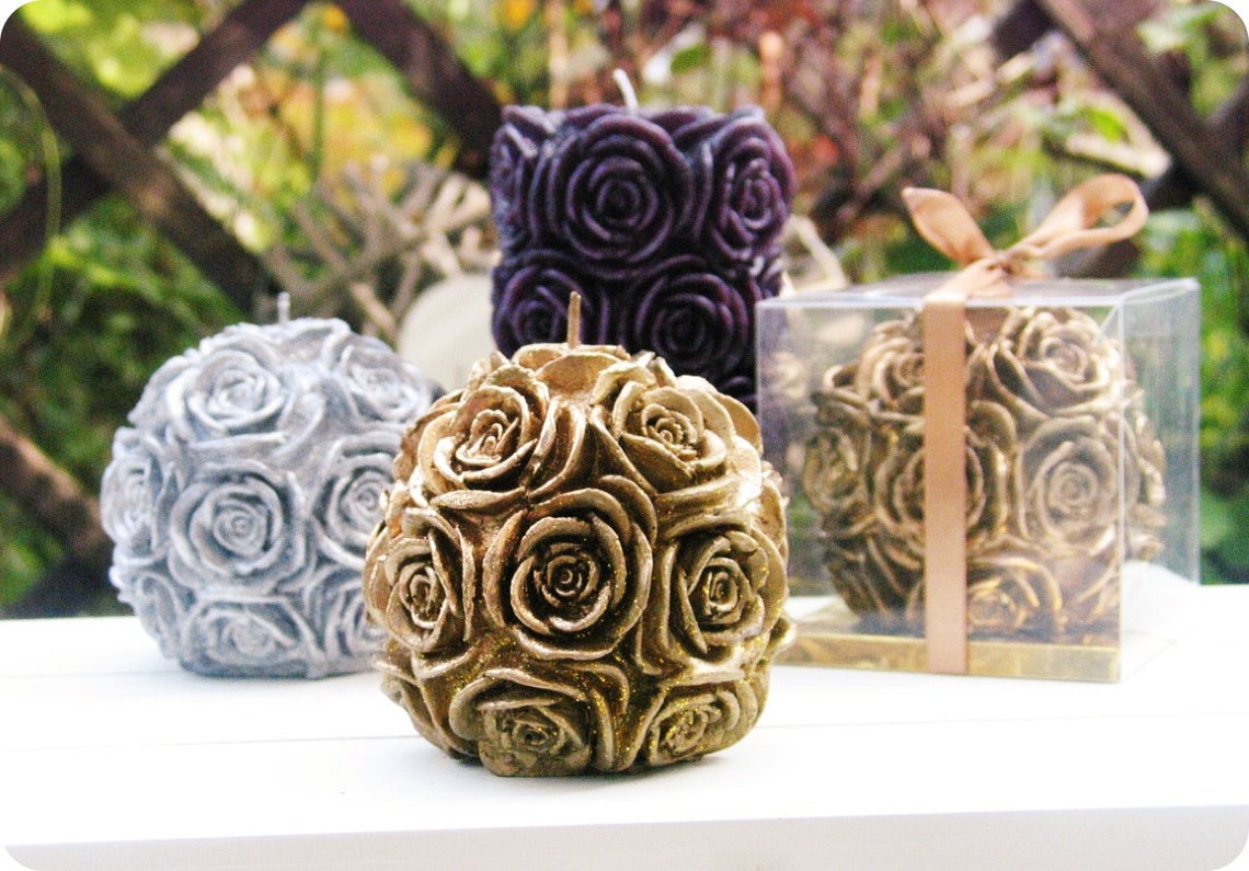 Gold Candles Gold Decorations for Wedding Gold Decor Etsy