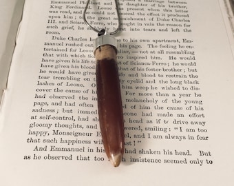 Belemnite pendant, fossil pendant, fossil jewellery, hand made jewellery, boho jewellery, unusual necklace, rustic jewellery