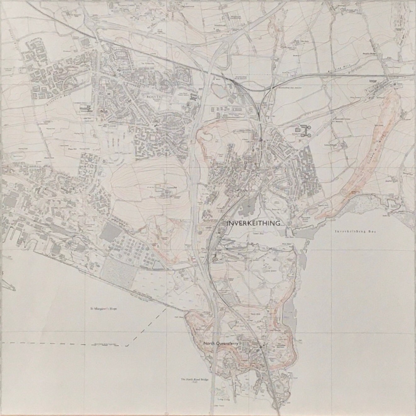Vintage 1970s Map of Fife Scotland Inverkeithing North Etsy