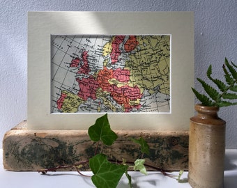 Vintage Map of Europe, Countries of Europe, Decorative Map, Gallery Wall Picture