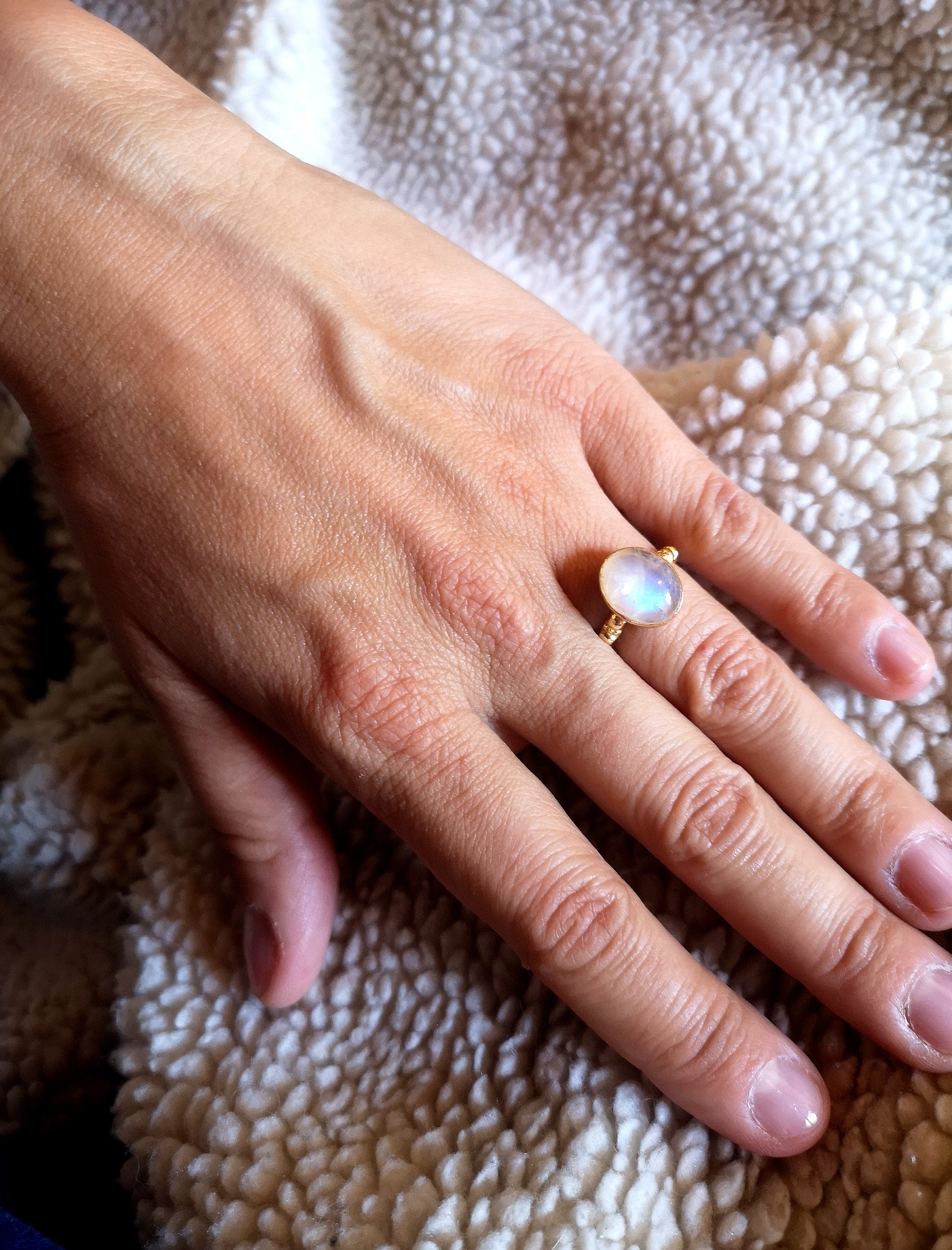 Meissa Bagues en plaqué or avec pierres de naissance pour