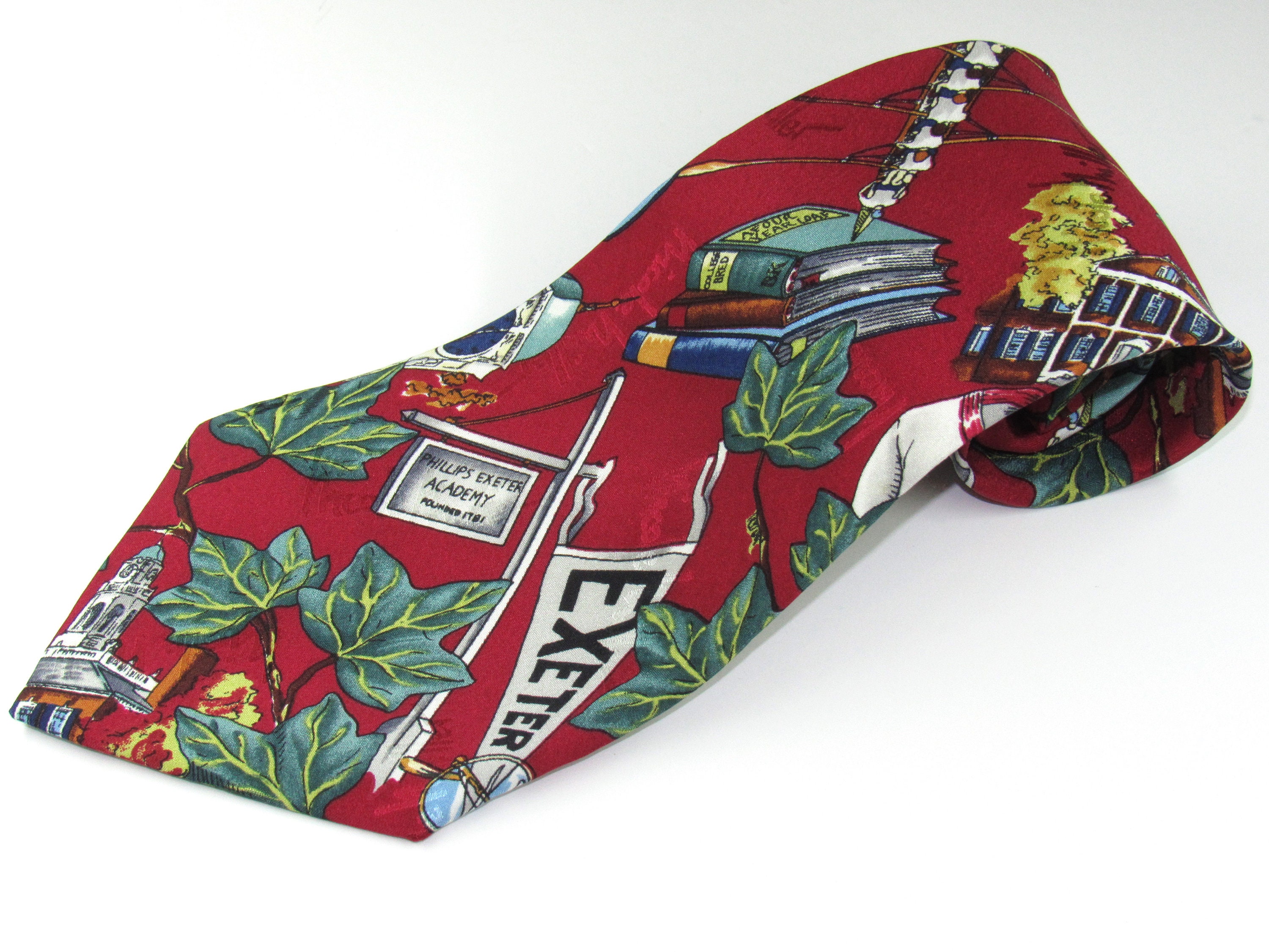 Nicole Miller Mens Silk Neck Tie University Theme Circa 1992 Etsy