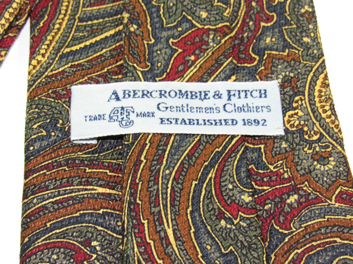 Mens Vintage Designer Neck Tie by Abercrombie and Fitch circa | Etsy