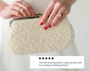 Pearl Clutch | Pearl Evening Bag | Wedding Clutch | Wedding Evening Bag | Bride Clutch | Bride Bag | Bachelorette Party Bag | Wedding Clutch