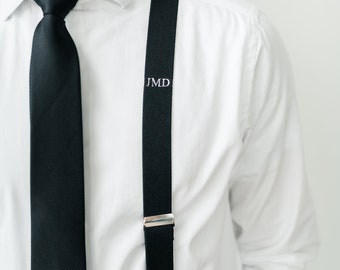 Set of 12 Monogrammed Mens Suspenders // Wedding Personalized Suspenders // Men Homecoming Prom Monogram Suspenders // Initial Suspenders //